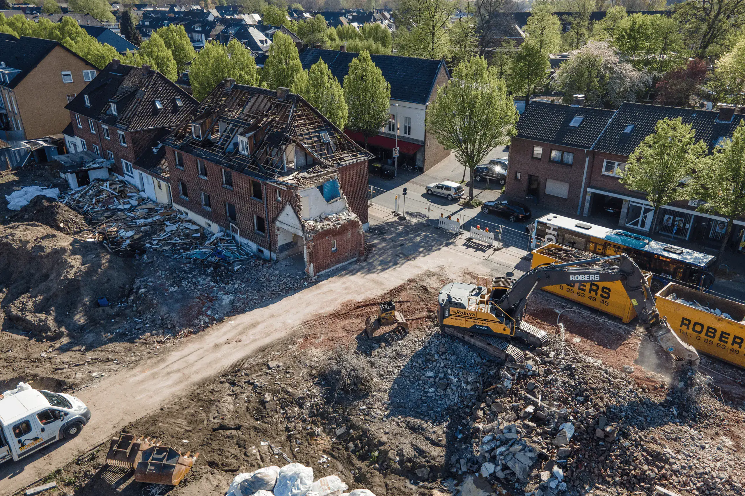 Aktuelle Bilder vom Abriss an der Blücherstraße.